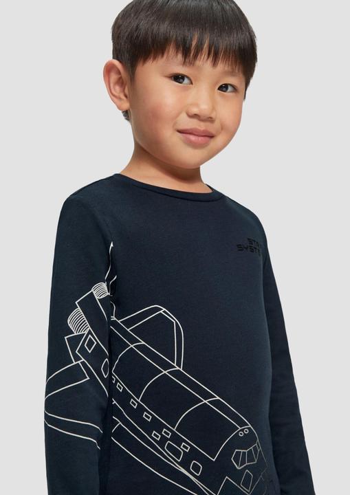 Produktbild s.Oliver T-Shirt Langarmshirt mit Frontprint (92)