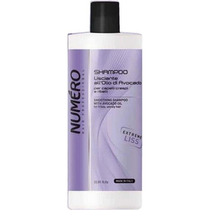 Numero Group, Shampoo, NUMERO Smokewampoo lisciante con olio di avocado wygładzający szampon z olejkiem z awokado 1000ml (1000 ml, Shampoo liquido)