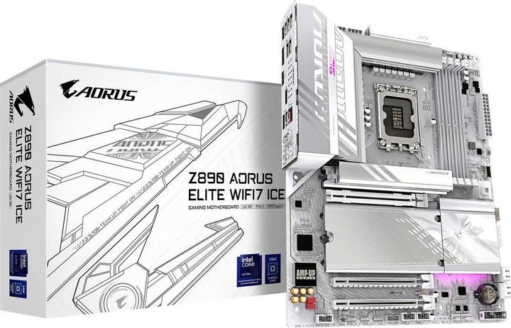 Productafbeelding Gigabyte Z890M AORUS Elite WIFI7 ICE (LGA 1851, Socket S1, Intel Z890, mATX)