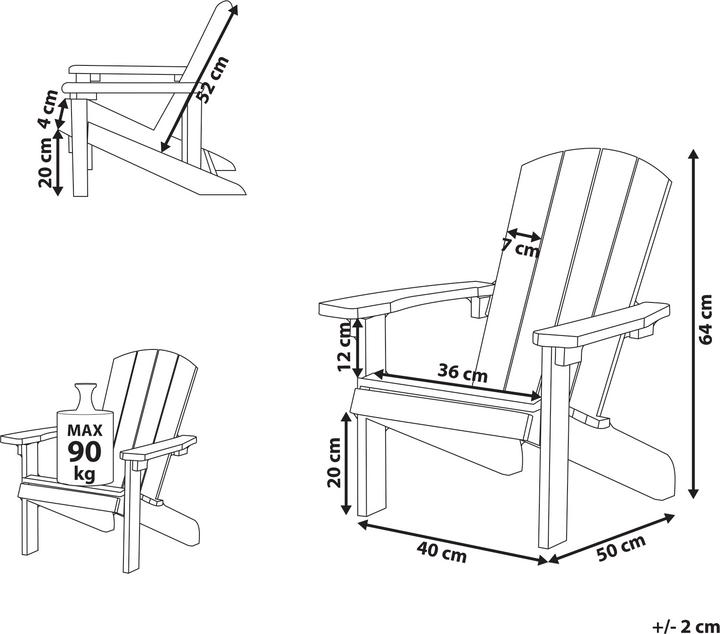 Produktbild Beliani Adirondack (Kindersessel)