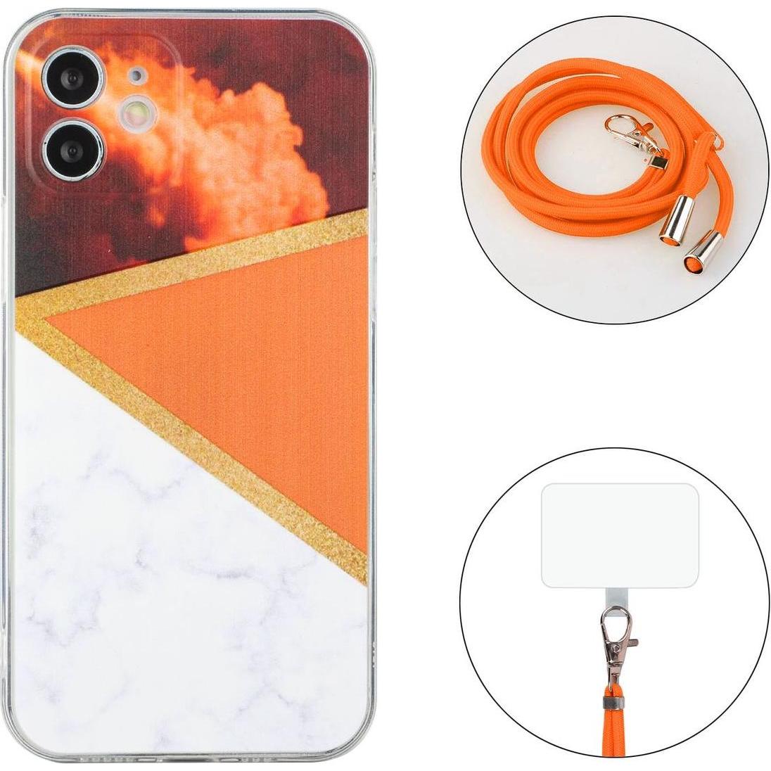 Thumbnail - König Design Hülle Handy Schutz für Apple iPhone 12 Handykette Case Cover Bumper Etuis TPU, Handykette, Orange