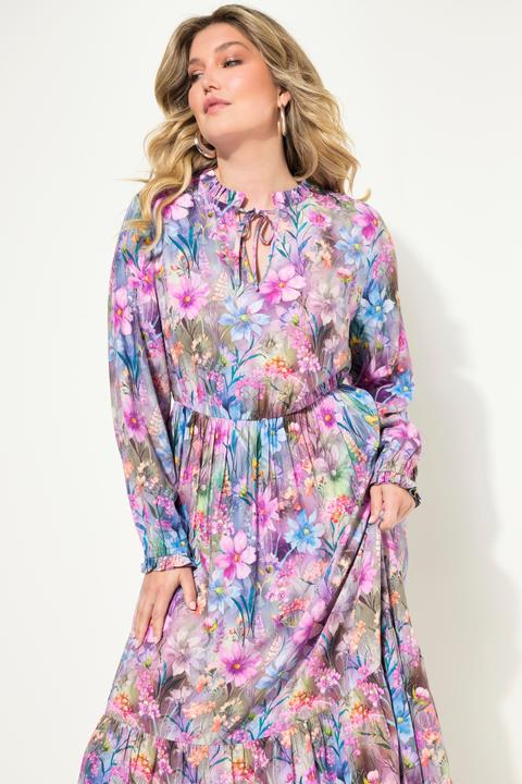 Produktbild Miamoda Kleid, A-Line, Blumenmuster, Langarm (48)