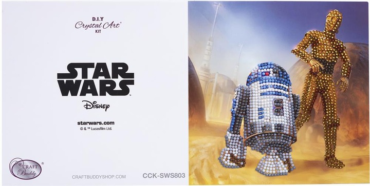 Actual product image Craft Buddy R2-D2 & C-3PO, Card 18x18cm Crystal Art