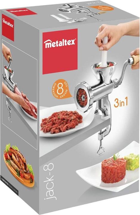 Actual product image Metaltex Mincer set 'Jack' size 8 aluminum