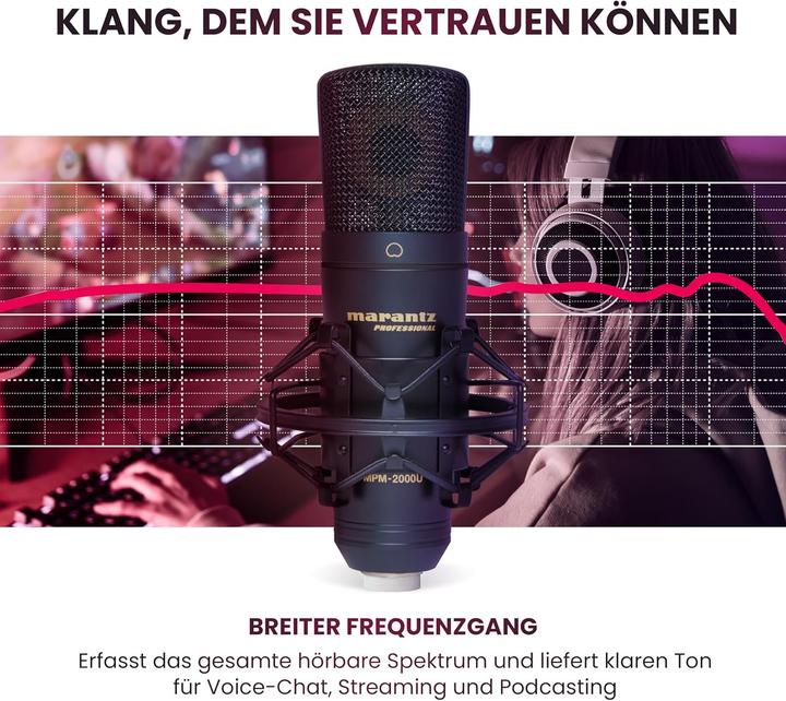 Actual product image Marantz USB condenser microphone MPM2000U