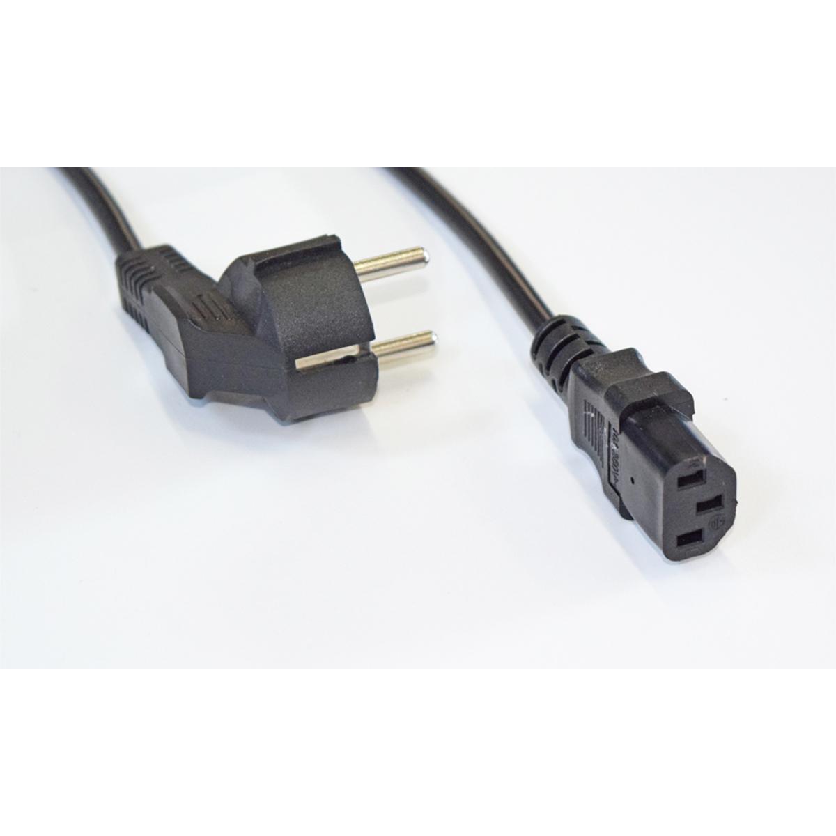 Thumbnail - Wantec wW Kaltgerätekabel Schuko Stecker CEE7/7 Buchse IEC C13 0,75m (0.75 m), Stromkabel