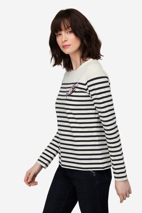 Produktbild Laurasøn T-Shirt, Ringel, Fisch Motiv, Rundhals, Langarm (L)