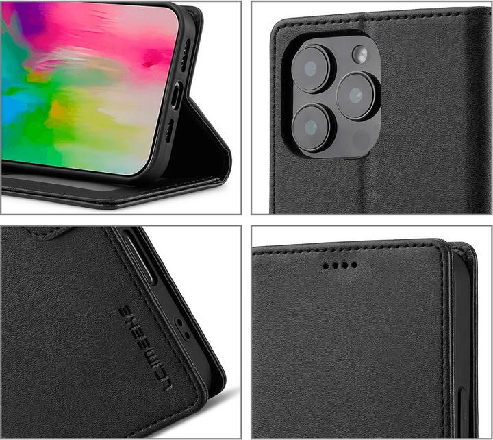 Produktbild LC.Imeeke iPhone 16 Pro - Leder Etui Hülle (Apple iPhone 16 Pro)