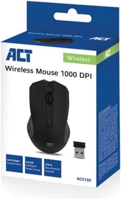 Actual product image ACT AC5105 Mouse Ambidextrous RF Wireless Optical 1000 DPI (Wireless)