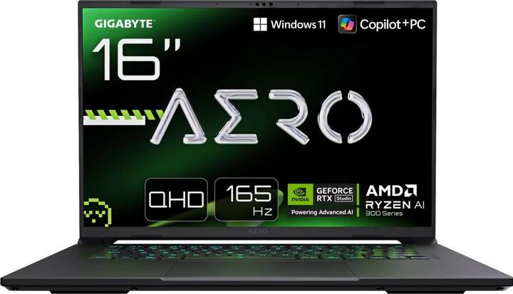 Produktbild Gigabyte AERO X16 2WHA3DEC65AP (15.98", 2000 GB, 64 GB, DE, AMD Ryzen AI 9 HX 370)