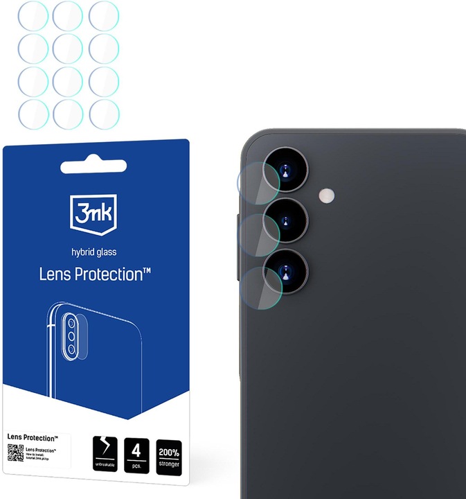 Produktbild 3MK Hybrid Glass for Camera Lens Lens Protection for Samsung Galaxy A16 (3 Stück, Samsung Galaxy A16)