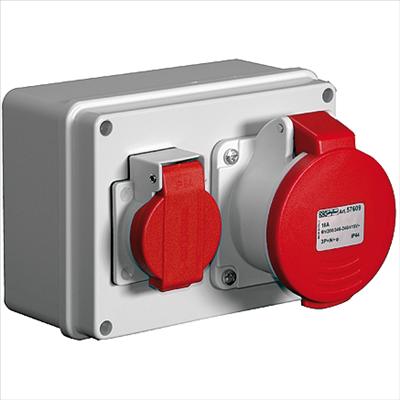 EB Troller Boîtier combiné CEE16/T25 câblé (CEE 16/5)