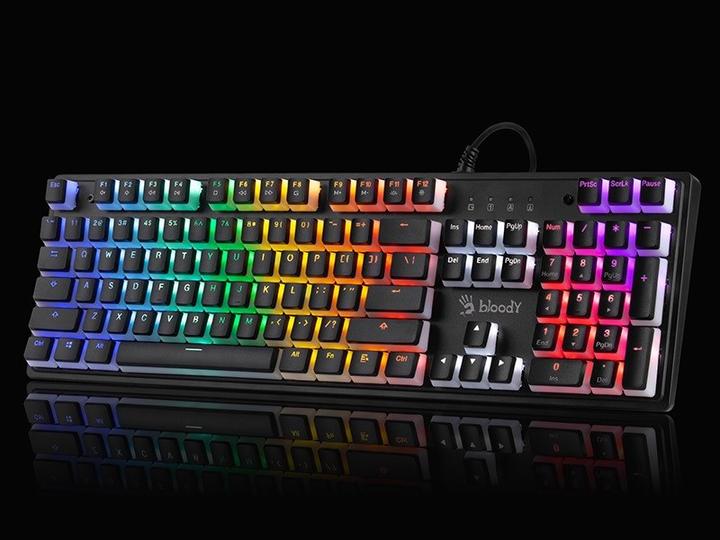 Actual product image A4Tech Mechanical Keyboard BLOODY S510R Pudding (Blue Switch) (US, Cable)