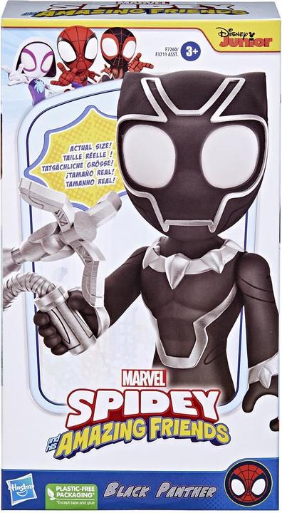 Actual product image Hasbro Spidey and His Amazing Friends super-sized Black Panther action figure, superhero toy f