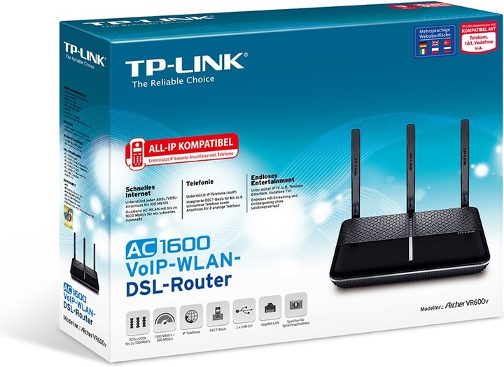 Productafbeelding TP-Link AC1600-VOIP-WLAN-DSL