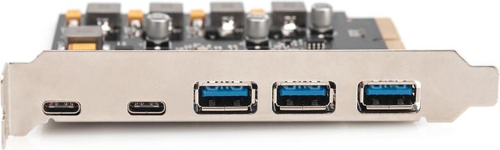 Actual product image Digitus PCIe card 2x USB-C + 3x USB A