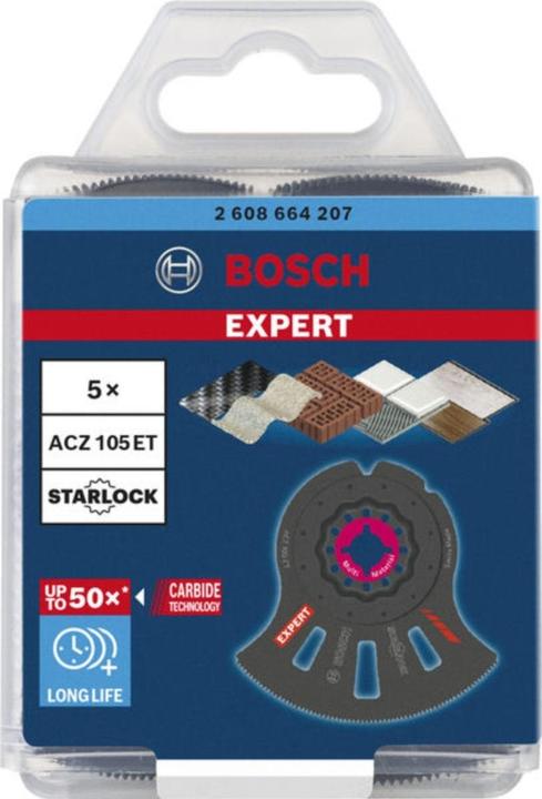 Actual product image Bosch Professional Zubehör EXPERT MultiMaterial Segment Blade ACZ 105 ET Blade, 5 pieces