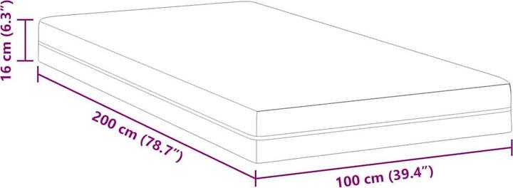 Produktbild vidaXL Memory-Schaum-Matratze (Schaumstoffkern, 100 x 200 cm)