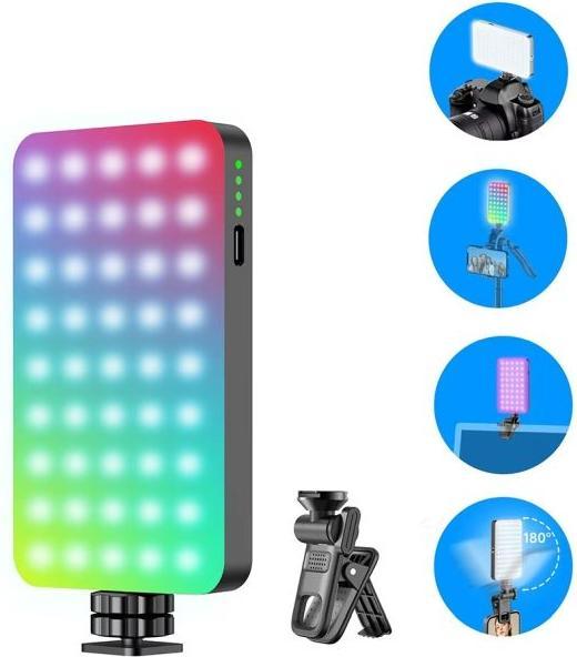 Actual product image Old Shark D10s Portables RGB LED Flash Licht mit 129 LEDs (Video light)