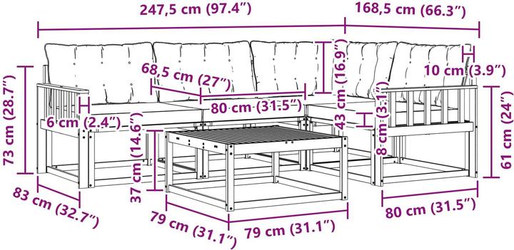 Produktbild vidaXL Outdoor-Sofagarnitur