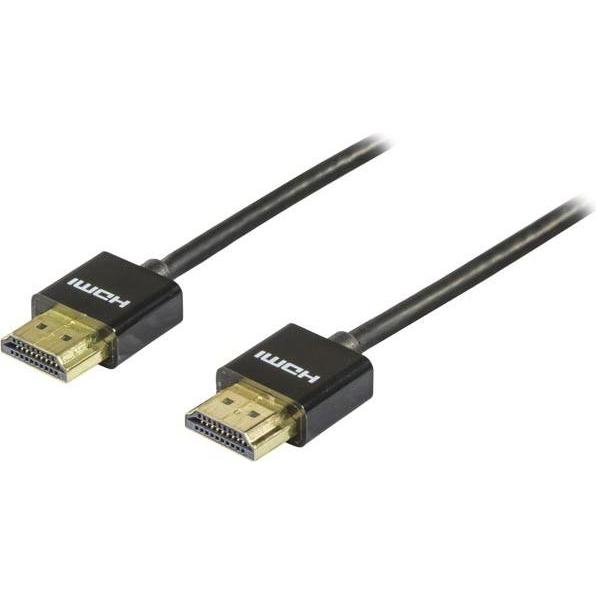 Deltaco HDMI-1091 HDMI-Kabel 1 m HDMI Typ A (Standard) Schwarz (1 m, HDMI), Video Kabel