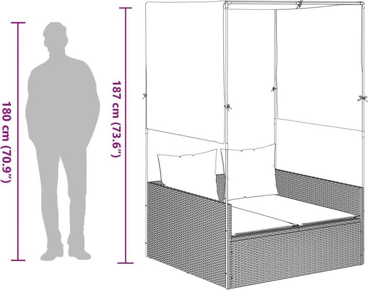 Immagine prodotto vidaXL Doppel-Sonnenliege (115 cm)