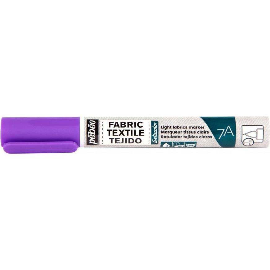 Thumbnail - Pebeo, Marker, 7A Marker Helle Stoffe 1mm Pinselspitze (Neonviolet, 1 mm)