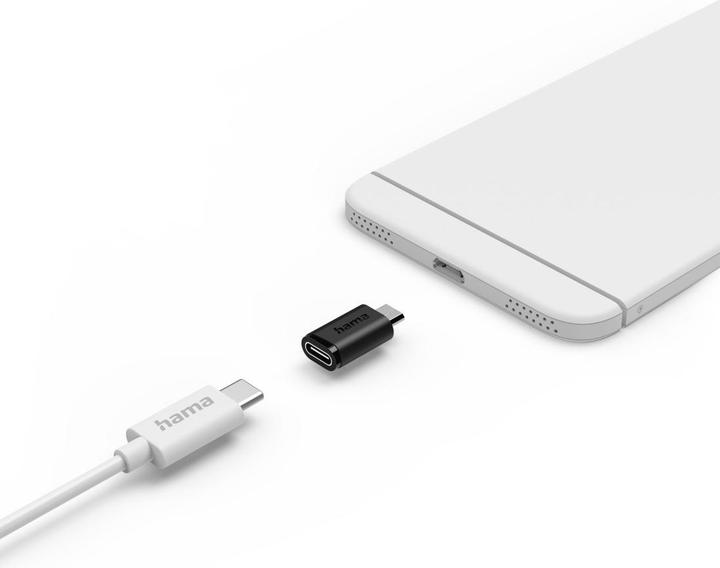 Produktbild Hama Adapter, USB-C-Buchse - Micro-USB-Stecker, 3 Stück, Schwarz (USB 2.0)