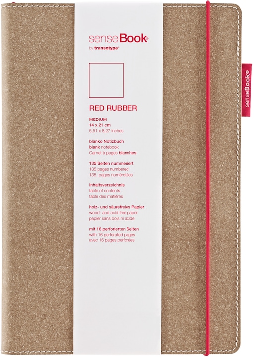Produktbild Transotype senseBook Red Rubber (A5, Blanko, Harter Einband)