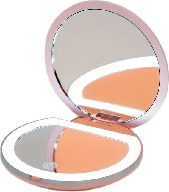 PhoneLook Reise-Spiegel faltbar mit integrierter LED-Beleuchtung für Make-up