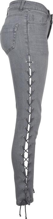 Actual product image Urban Classics Ladies Denim Lace Up Skinny Pants (27)