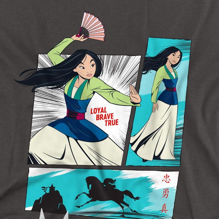 Actual product image Mulan Unisex Adult Action Panels T-Shirt (S)