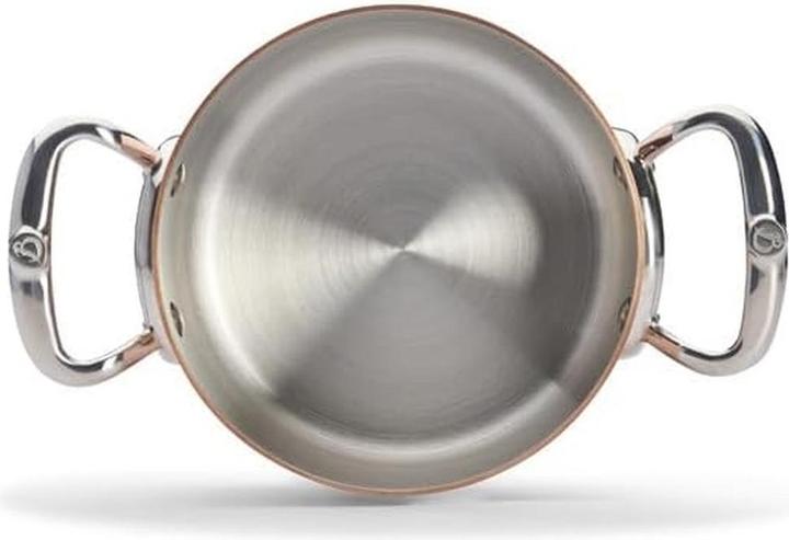 Image du produit de Buyer Prima Matera Marmite à légumes avec couvercle à induction (16 cm, Casserole, Acier inoxydable, Cuivre)