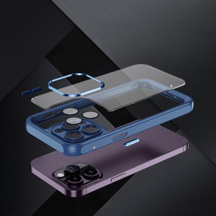 Immagine prodotto Cover-Discount iPhone 15 Pro Max - Custodia con protezione per fotocamera blu (Apple iPhone 15 Pro Max)
