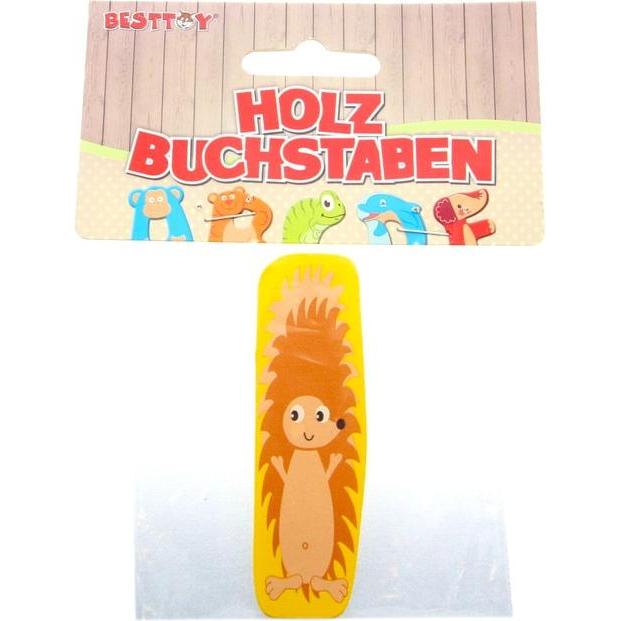 Besttoy, Holzbuchstaben + Stoffbuchstaben, Holzbuchstabe - I - gelb