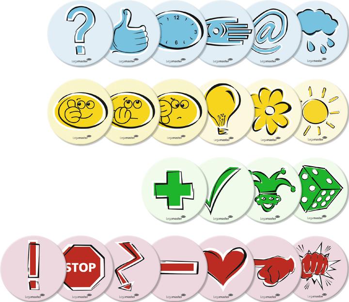 Produktbild Legamaster Moderationskarte Emoticon Symbole sortiert