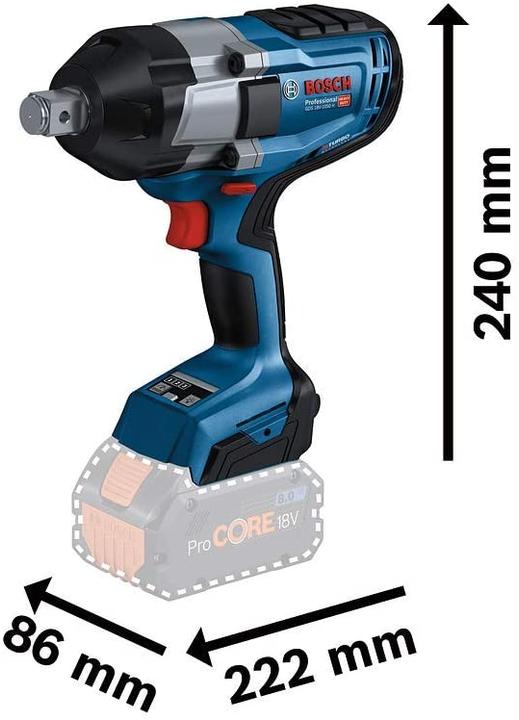 Actual product image Bosch Professional Cordless impact wrench GDS 18V-1050 H, 2 ProCORE18V 5.5Ah batteries, charger, L-BOXX