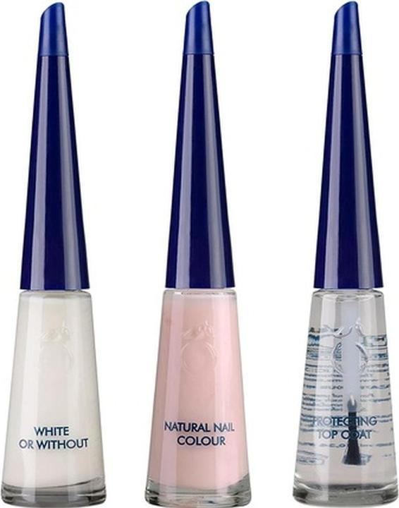 Actual product image Herome French Manicure Set Pink 3-Step French Manicure Set Nail Polish Whitener and Top Coat for a N (Pink, Top coat)