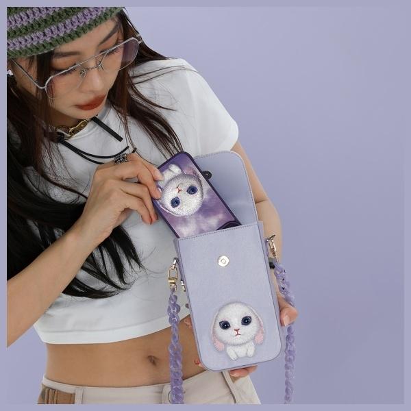 Actual product image iLike Nimmy phone bag purple Big Eyed Pet 2.0 Rabbit