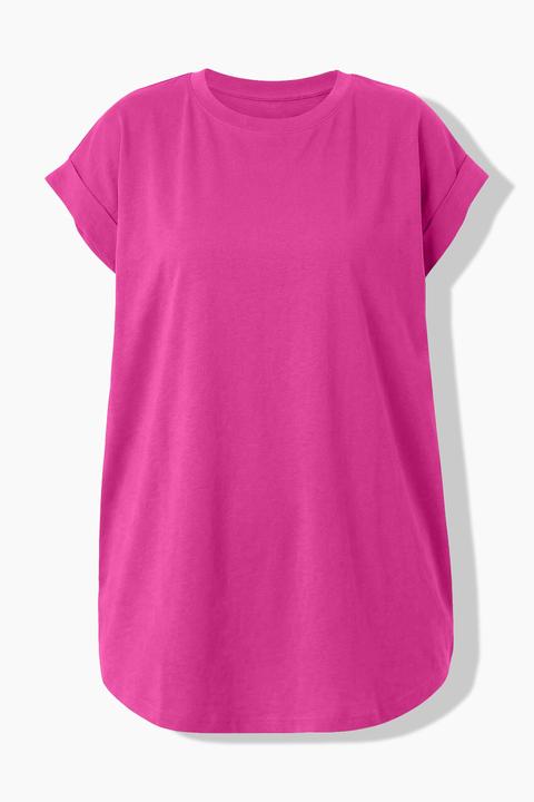 Actual product image Studio Untold Cap Sleeve Rounded Hem Tunic Tee (50)