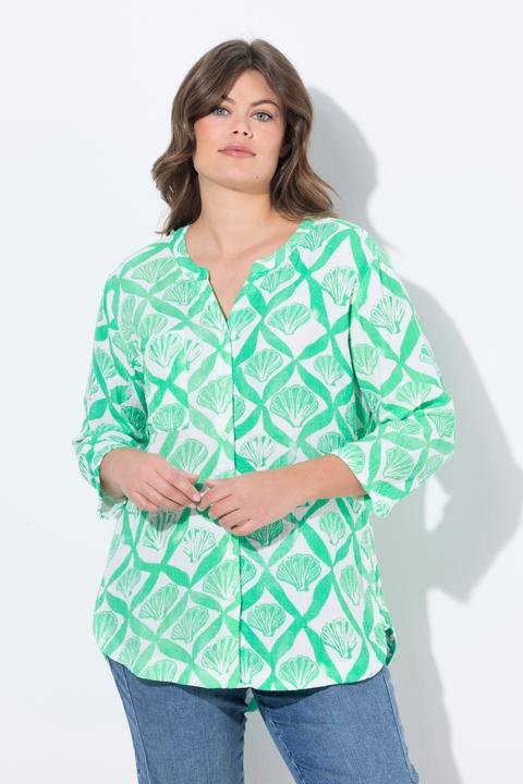 Immagine prodotto Laurasøn Blusa di mussola con scollo a V e maniche a 3/4 (50)