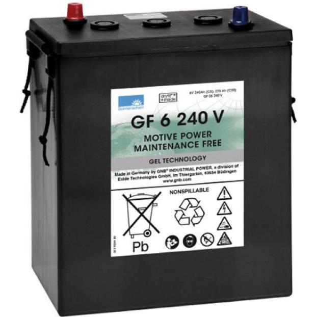 Exide, Fahrzeugbatterie, Dryfit Traction Block GF 06 240 V Blei Akku mit A-Pol 6V, 240000mAh (6 V, 240 Ah)
