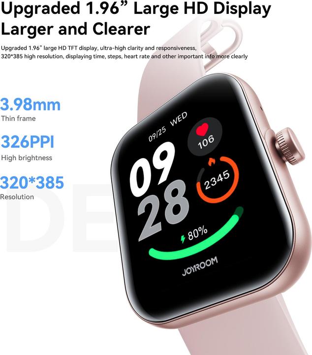 Actual product image Joyroom Fit-Life JR-FT5 Plus Smart Watch (pink)