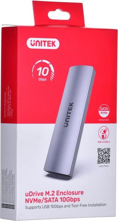Immagine prodotto Unitek OBUDOWA DYSKU M.2 NVME/SATA 10 GBPS S1230A (M.2 2230, M.2 2242, M.2 2260, M.2 2280)