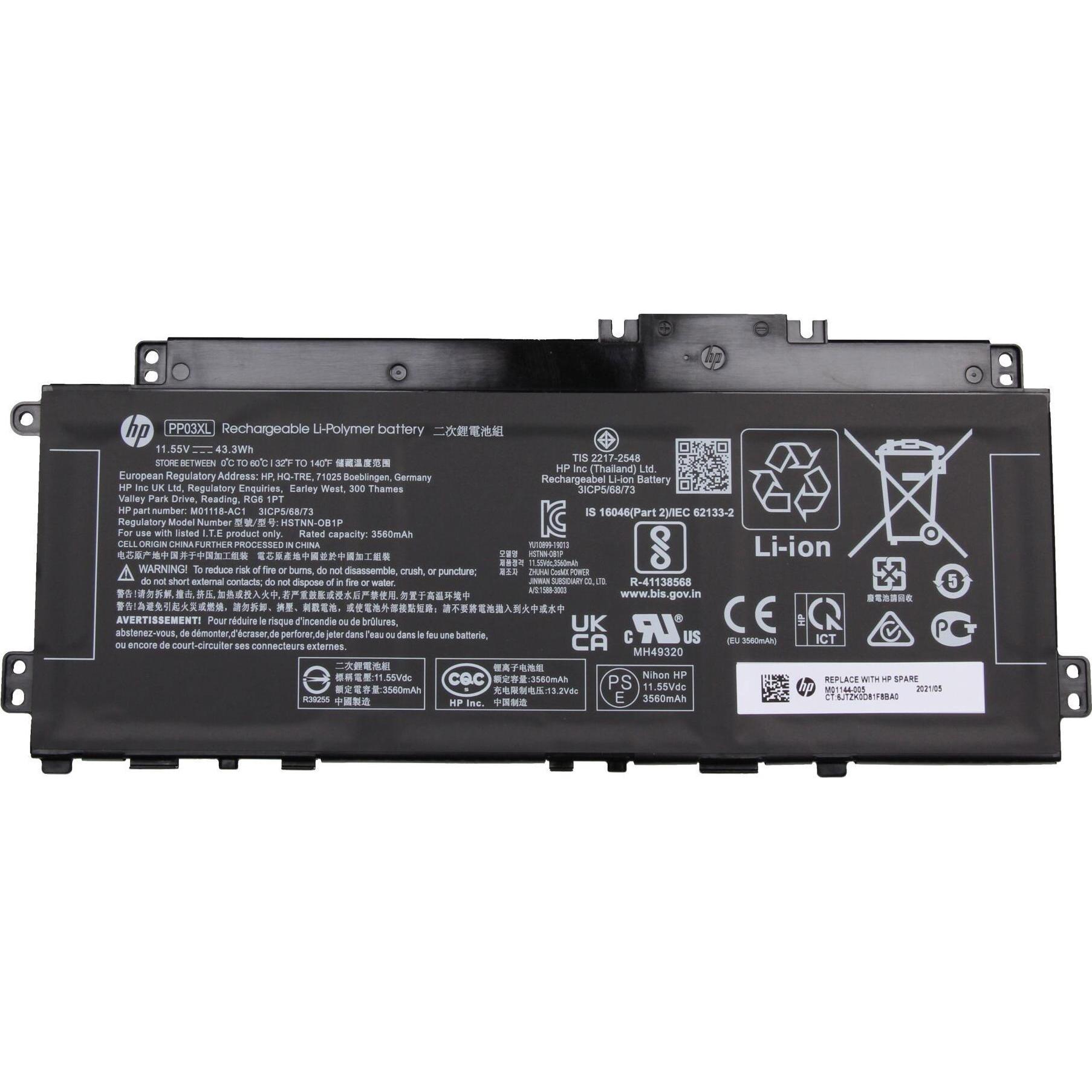 HP L83393-006 (3 Zellen, 3750 mAh), Notebook Akku