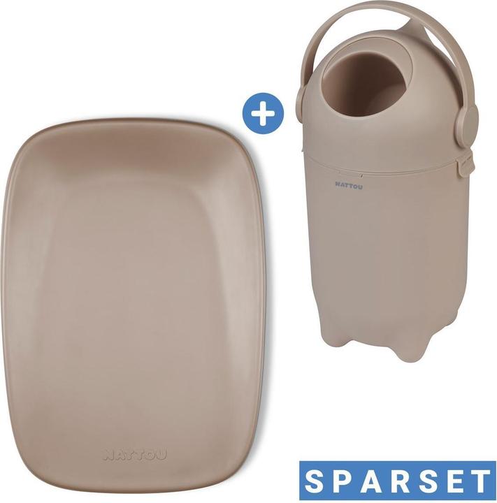 Produktbild Nattou Wickelauflagen Wickel-Set mit Wickelunterlage Softy & Windeleimer (50 x 70 cm)