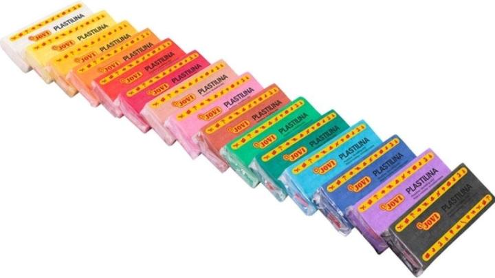 Produktbild Jovi Knete PLASTILINA farbsortiert, 15 Farben je 150,0 g