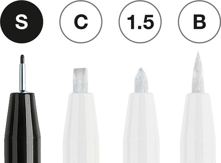 Produktbild Faber-Castell PITT Artist Pen Tuschezeichne (Schwarz, Weiss, 4 x)