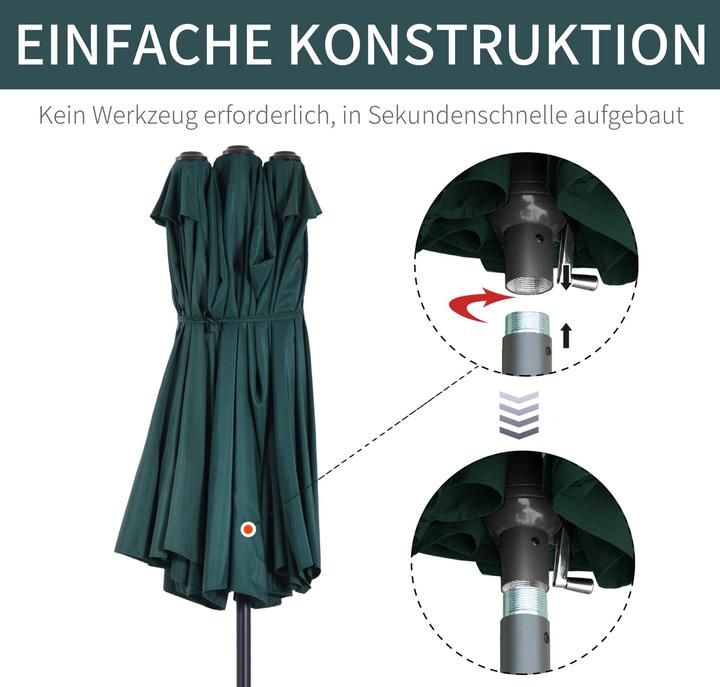Produktbild Outsunny Sonnenschirm mit Handkurbel (2.70 m)