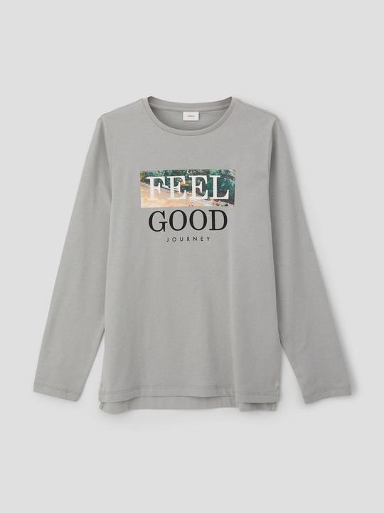 Produktbild s.Oliver T-Shirt Langarmshirt mit Frontprint (M)